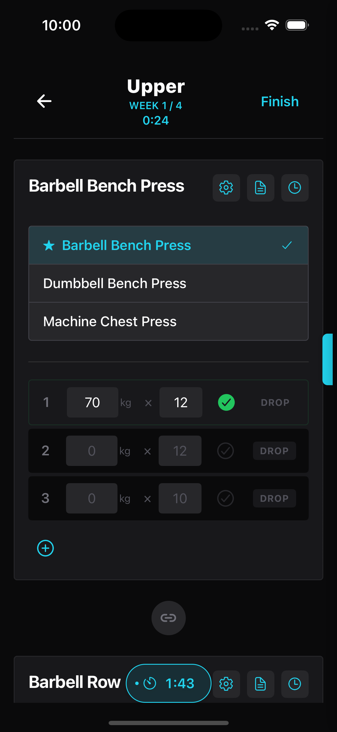 Swap exercises if machine is taken